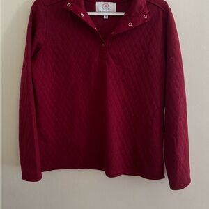 Quilted Maroon Sweatshirt
